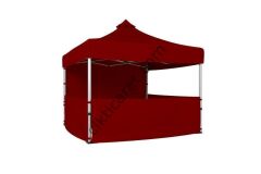 CLK 3x3 40 mm Katlanabilir Tente Gazebo Çadır Gazebo Çadır 1 Tam Duvar 3 Yarım Duvar Bordo