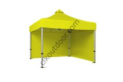 CLK 3x3 Metre Kısa Bagaj Boy 115 cm Katlanabilir Gazebo Çadır 2 Yan Perdeli Sarı
