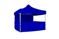 CLK 3x3 40 mm Katlanabilir Tente Gazebo Çadır Gazebo Çadır 1 Tam Duvar 3 Yarım Duvar Saks Mavi