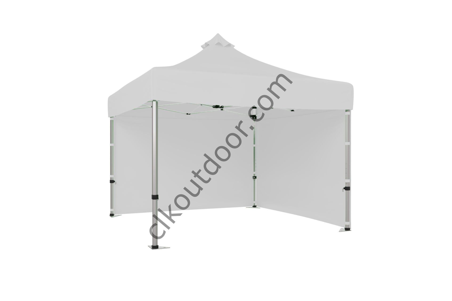 CLK 3x3 Metre Kısa Bagaj Boy 115 cm Katlanabilir Gazebo Çadır 2 Yan Perdeli Beyaz