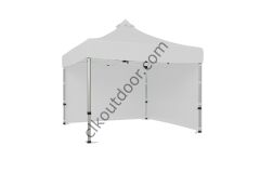 CLK 3x3 Metre Kısa Bagaj Boy 115 cm Katlanabilir Gazebo Çadır 2 Yan Perdeli Beyaz