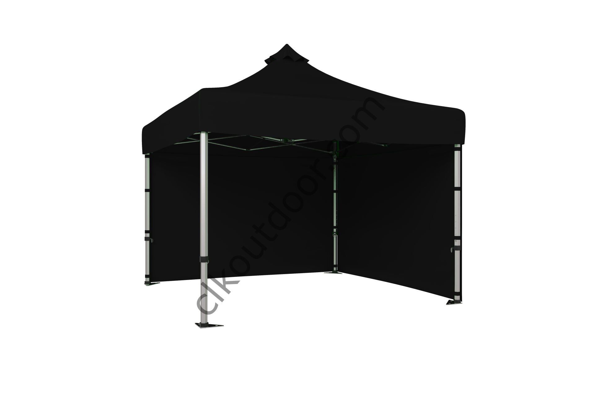 CLK 3x3 Metre Kısa Bagaj Boy 115 cm Katlanabilir Gazebo Çadır 2 Yan Perdeli Siyah