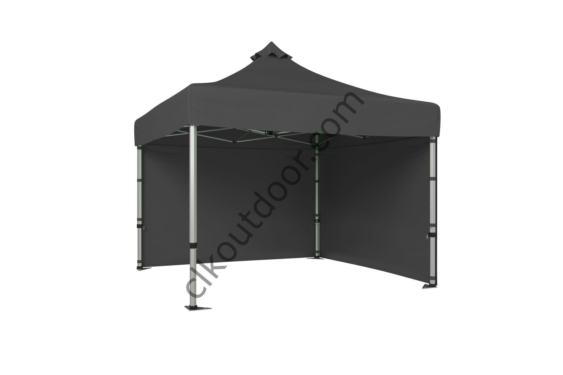 CLK 3x3 Metre Kısa Bagaj Boy 115 cm Katlanabilir Gazebo Çadır 2 Yan Perdeli Gri