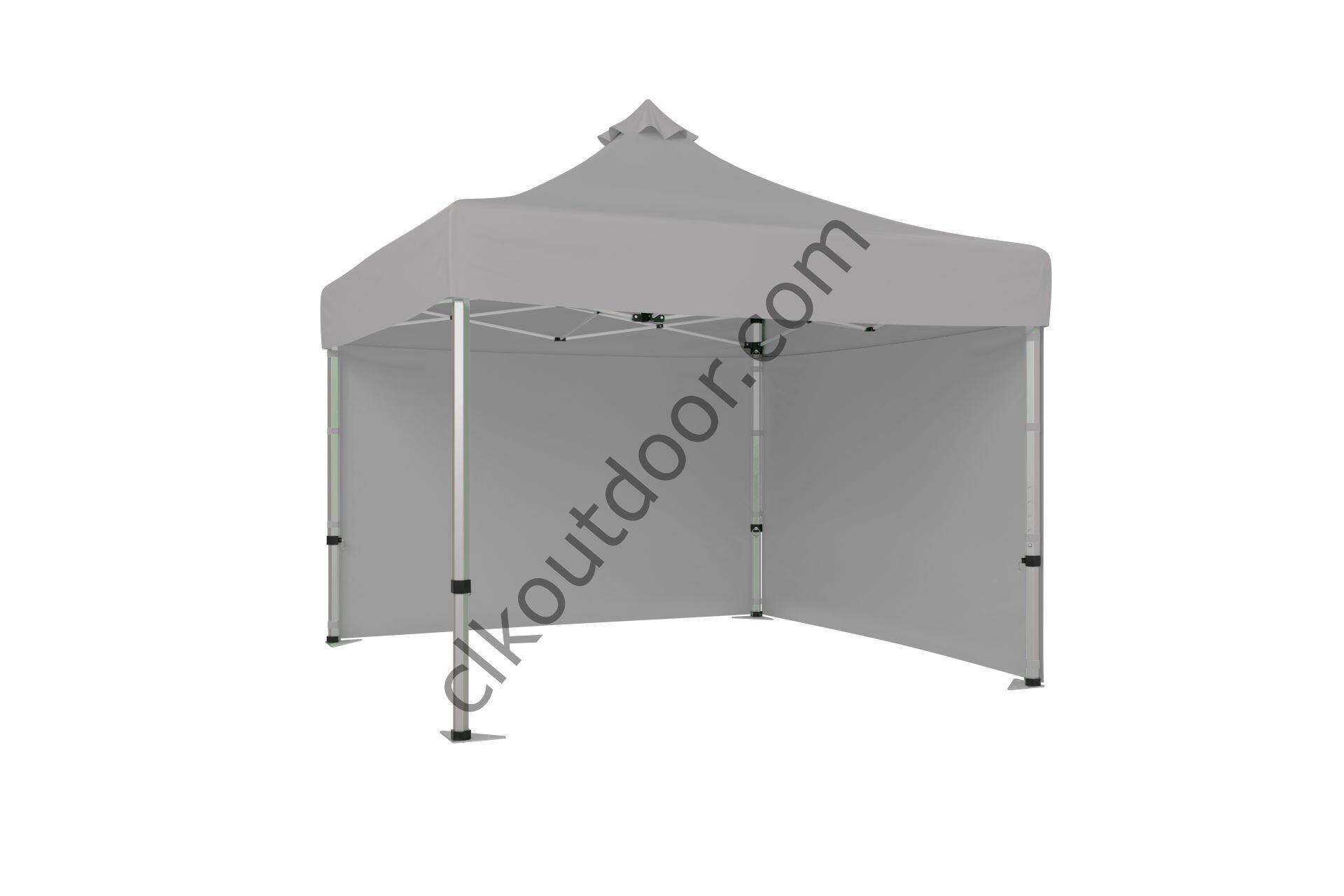 CLK 3x3 Metre Kısa Bagaj Boy 115 cm Katlanabilir Gazebo Çadır 2 Yan Perdeli Açık Gri