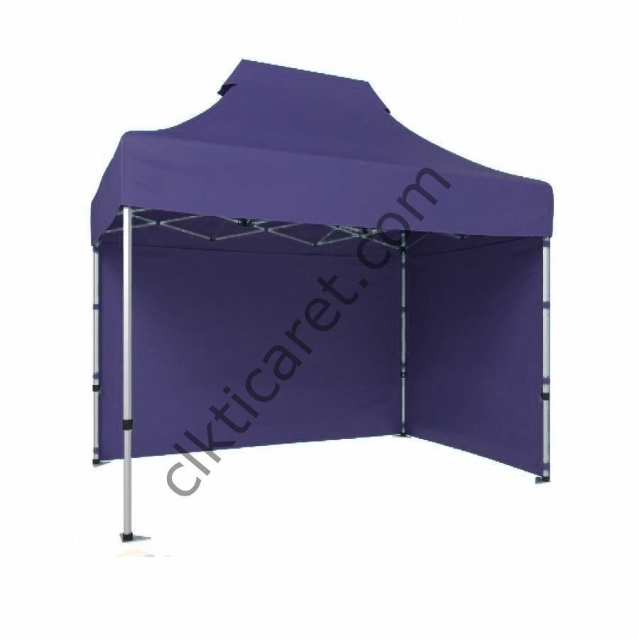 CLK 2x3 Katlanabilir Tente Gazebo Portatif Çadır 30 mm 2 Yan Kapalı Lacivert