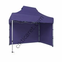 CLK 2x3 Katlanabilir Tente Gazebo Portatif Çadır 30 mm 2 Yan Kapalı Lacivert