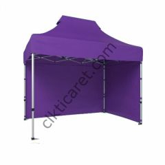 CLK 2x3 Katlanabilir Tente Gazebo Portatif Çadır 30 mm 2 Yan Kapalı Mor