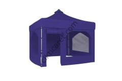 CLK 3x3 40 mm Katlanabilir Tente Gazebo Çadır Gazebo Çadır 2 Yan Pencereli 1 Yan Aksesuarsız 1 Yan Kapı ve Pencereli Lacivert
