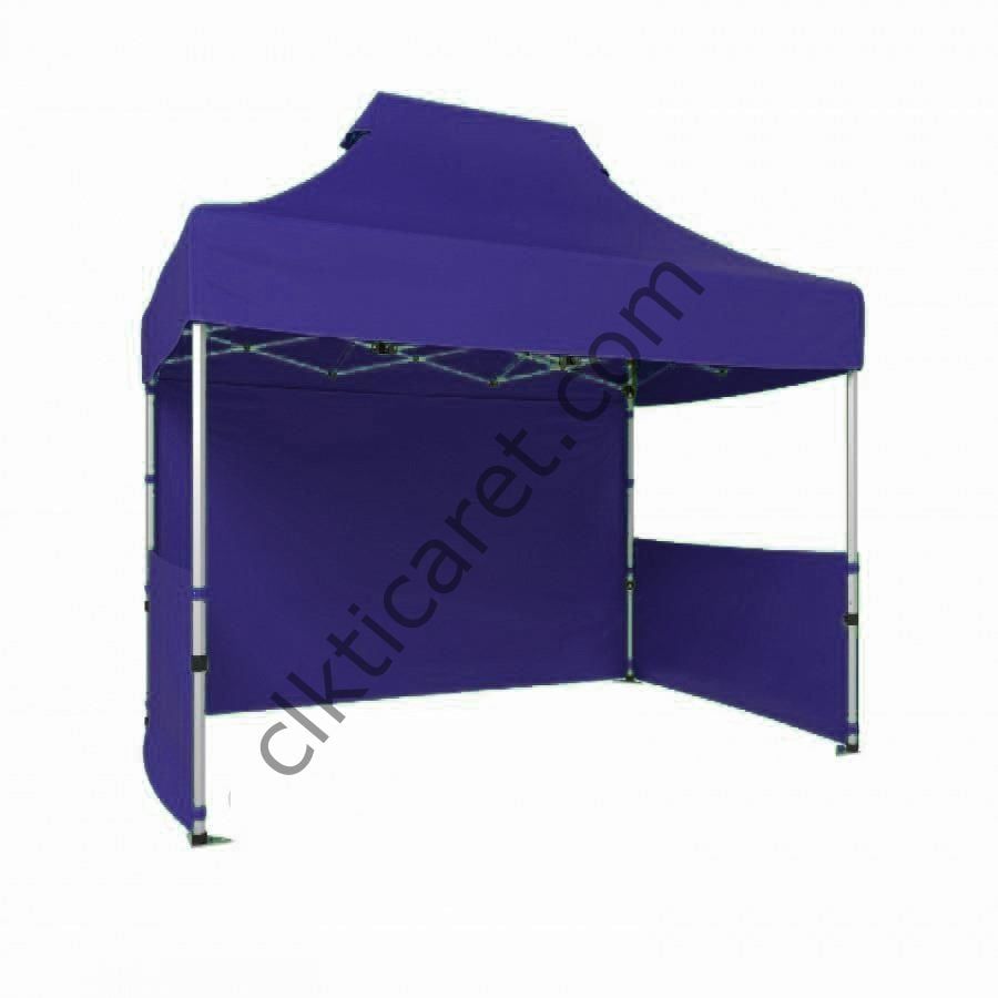 CLK 2x3 Katlanabilir Tente Gazebo Portatif Çadır 1 Tam Duvar 2 Yarım Duvar Lacivert
