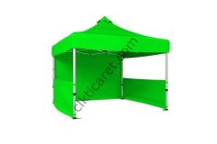 CLK 3x3 40 mm Katlanabilir Tente Gazebo Çadır Gazebo Çadır 1 Tam Duvar 2 Yarım Duvar Açık Yeşil