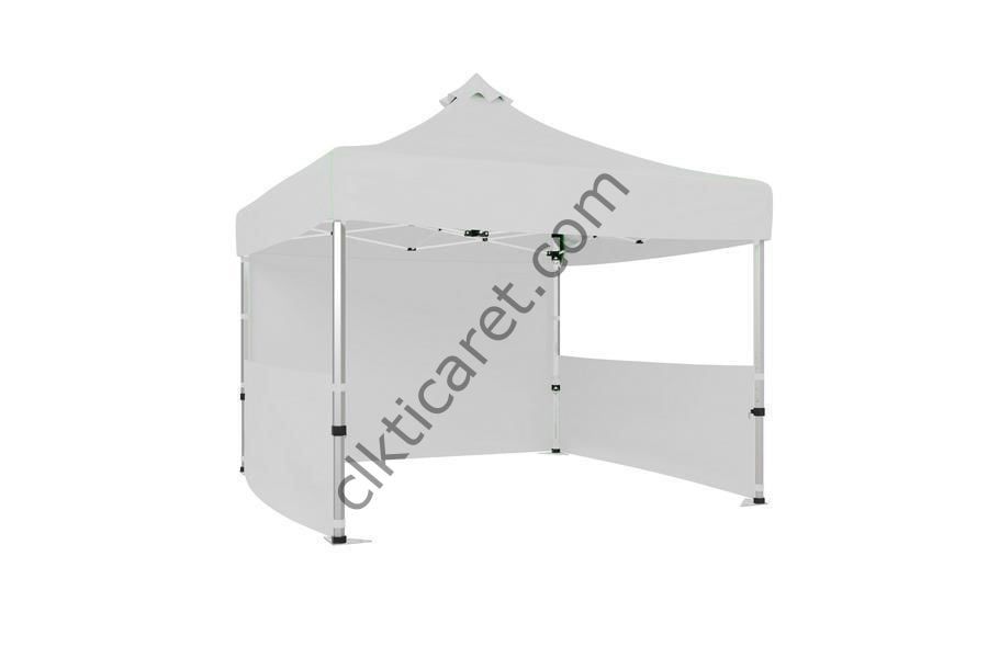 CLK 3x3 40 mm Katlanabilir Tente Gazebo Çadır Gazebo Çadır 1 Tam Duvar 2 Yarım Duvar Beyaz