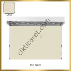 CLK 4x4 40 mm Katlanabilir Tente Gazebo Çadır Gazebo Çadır 3 Yan Duvarlı 2 Pencereli Gri