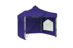 CLK 4x4 40 mm Katlanabilir Tente Gazebo Çadır Gazebo Çadır 3 Yan Duvarlı 2 Pencereli Lacivert