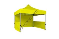 CLK 3x3 40 mm Katlanabilir Tente Gazebo Çadır Gazebo Çadır 1 Tam Duvar 2 Yarım Duvar Sarı