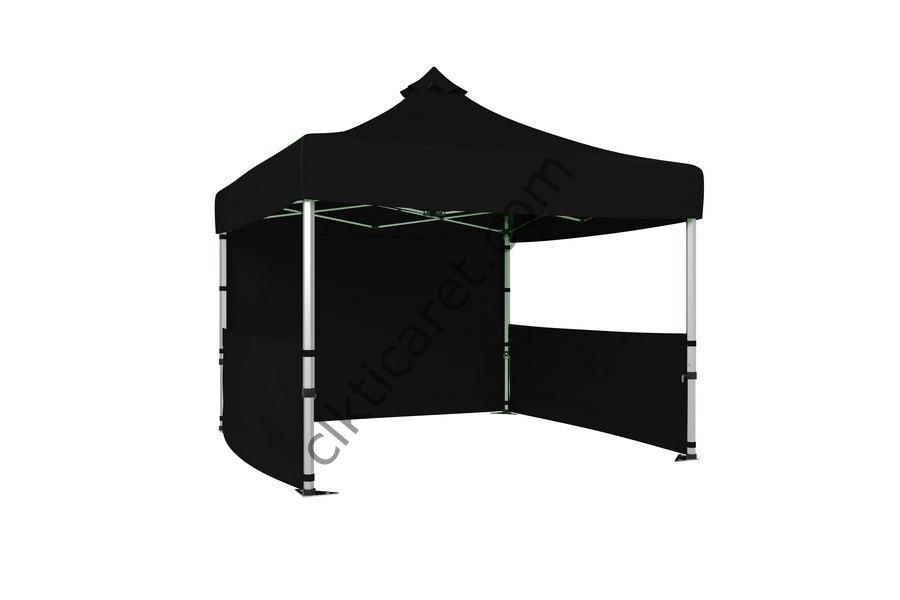 CLK 3x3 40 mm Katlanabilir Tente Gazebo Çadır Gazebo Çadır 1 Tam Duvar 2 Yarım Duvar Siyah