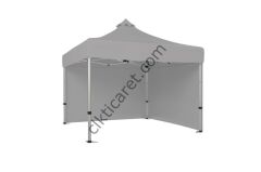 CLK 3x3 40 mm Katlanabilir Tente Gazebo Çadır Gazebo Çadır 2 Yan Kapalı Açık Gri