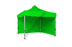 CLK 3x3 40 mm Katlanabilir Tente Gazebo Çadır Gazebo Çadır 2 Yan Kapalı Açık Yeşil
