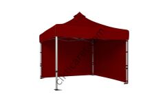 CLK 3x3 40 mm Katlanabilir Tente Gazebo Çadır Gazebo Çadır 2 Yan Kapalı Bordo