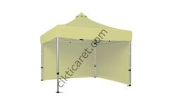 CLK 3x3 40 mm Katlanabilir Tente Gazebo Çadır Gazebo Çadır 2 Yan Kapalı Krem