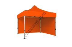 CLK 3x3 40 mm Katlanabilir Tente Gazebo Çadır Gazebo Çadır 2 Yan Kapalı Turuncu