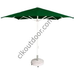 CLK 2x2 mt Mega Şemsiye Q50 Bahçe Cafe Otel Havuz Plaj Şemsiyeleri Benetton Yeşil - Metal Hareketli Ayak 4 Mermerli (60x60cm 80 kg)