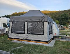 CLK 3x4,5 mt 30 mm Eko Seri Karavan Çadırı Kış Bahçesi Portatif Katlanabilir Tente İstemiyorum - Standart Donanım
