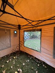 CLK 3x4,5 mt Eko 40mm Karavan Çadırı Portatif Katlanabilir Gazebo Tente Kış Bahçesi Sök-Tak Alt Zemin Branda