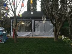 CLK 3x6 mt Eko 40 mm Çelik Karavan Çadırı Kış Bahçesi Portatif Katlanabilir Profil İstemiyorum - Standart Donanım