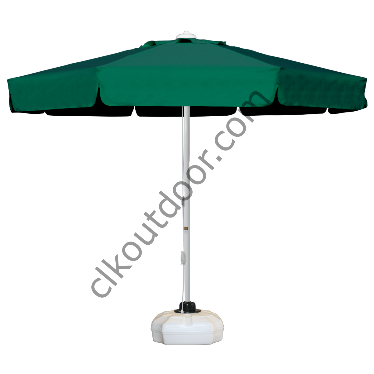 CLK 2,5 mt Mega Yuvarlak Şemsiye Q50 Bahçe Cafe Otel Plaj Havuz Şemsiyeleri Siyah - Metal Hareketli Ayak 4 Mermerli (60x60cm 80 kg)