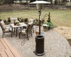 CLK Tüplü Palmiye Soba Bistro Masalı Şemsiye Mantar Tipi Kahverengi Dış Mekan Isıtıcı